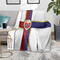 Norway Football Blanket Norwegian Flag Style with Rosemaling Pattern - Wonder Print Shop