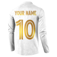 Custom Norway Football Button Sweatshirt Norwegian Flag Style with Rosemaling Pattern - Wonder Print Shop