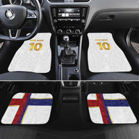 Norway Football Car Mats Norwegian Flag Style with Rosemaling Pattern - Wonder Print Shop