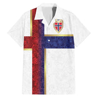 Custom Norway Football Family Matching Mermaid Dress and Hawaiian Shirt Norwegian Flag Style with Rosemaling Pattern - Wonder Print Shop
