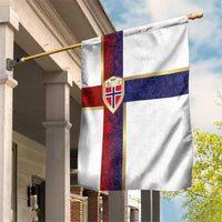 Norway Football Garden Flag Norwegian Flag Style with Rosemaling Pattern - Wonder Print Shop