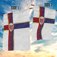Norway Football Garden Flag Norwegian Flag Style with Rosemaling Pattern - Wonder Print Shop