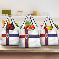 Norway Football Grocery Bag Norwegian Flag Style with Rosemaling Pattern - Wonder Print Shop