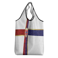 Norway Football Grocery Bag Norwegian Flag Style with Rosemaling Pattern - Wonder Print Shop