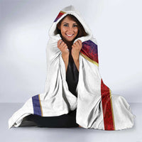 Norway Football Hooded Blanket Norwegian Flag Style with Rosemaling Pattern - Wonder Print Shop