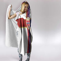 Norway Football Hooded Blanket Norwegian Flag Style with Rosemaling Pattern - Wonder Print Shop