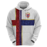 Custom Norway Football Hoodie Norwegian Flag Style with Rosemaling Pattern - Wonder Print Shop