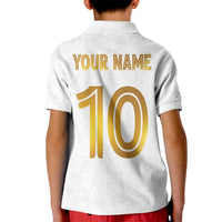 Custom Norway Football Kid Polo Shirt Norwegian Flag Style with Rosemaling Pattern - Wonder Print Shop