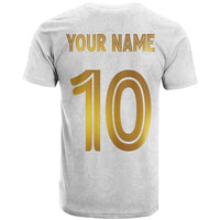 Custom Norway Football T Shirt Norwegian Flag Style with Rosemaling Pattern - Wonder Print Shop