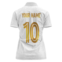 Custom Norway Football Women Polo Shirt Norwegian Flag Style with Rosemaling Pattern - Wonder Print Shop