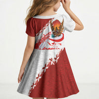 Indonesia Independence Day Kid Short Sleeve Dress Dirgahayu-Long Live Indonesia