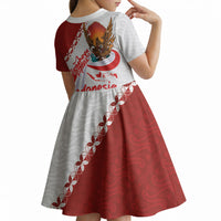 Indonesia Independence Day Kid Short Sleeve Dress Dirgahayu-Long Live Indonesia