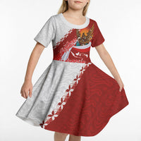 Indonesia Independence Day Kid Short Sleeve Dress Dirgahayu-Long Live Indonesia