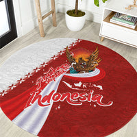 Indonesia Independence Day Round Carpet Dirgahayu-Long Live Indonesia