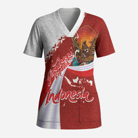Indonesia Independence Day Scrub Top Dirgahayu-Long Live Indonesia