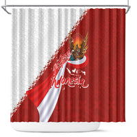 Indonesia Independence Day Shower Curtain Dirgahayu-Long Live Indonesia