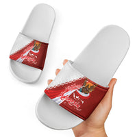 Indonesia Independence Day Slide Sandals Dirgahayu-Long Live Indonesia