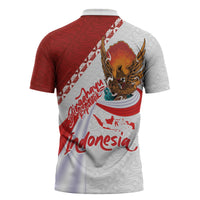Indonesia Independence Day Zipper Polo Shirt Dirgahayu-Long Live Indonesia