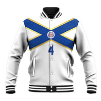 Scotland National Football Custom Baseball Jacket Flag-Inspired White Tartan Version