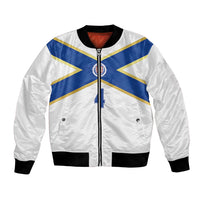 Scotland National Football Custom Bomber Jacket Flag-Inspired White Tartan Version