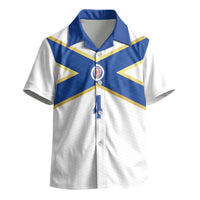 Scotland National Football Custom Kid Hawaiian Shirt Flag-Inspired White Tartan Version