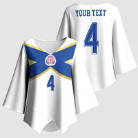 Scotland National Football Custom Kimono Sleeve Blouse Flag-Inspired White Tartan Version