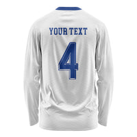Scotland National Football Custom Long Sleeve Shirt Flag-Inspired White Tartan Version