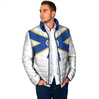 Scotland National Football Custom Padded Jacket Flag-Inspired White Tartan Version