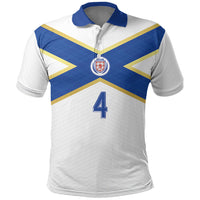 Scotland National Football Custom Polo Shirt Flag-Inspired White Tartan Version