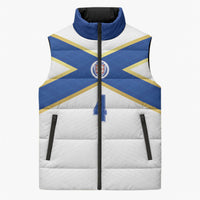 Scotland National Football Custom Sleeveless Puffer Jacket Flag-Inspired White Tartan Version