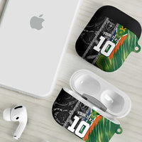 Custom Aotearoa South Africa Rugby Freedom Cup AirPods Case Maori Silver Fern Art and Sporty Flag SA - Wonder Print Shop