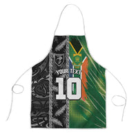 Custom Aotearoa South Africa Rugby Freedom Cup Apron Maori Silver Fern Art and Sporty Flag SA - Wonder Print Shop