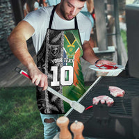 Custom Aotearoa South Africa Rugby Freedom Cup Apron Maori Silver Fern Art and Sporty Flag SA - Wonder Print Shop