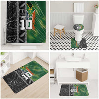 Custom Aotearoa South Africa Rugby Freedom Cup Bathroom Set Maori Silver Fern Art and Sporty Flag SA - Wonder Print Shop