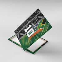 Custom Aotearoa South Africa Rugby Freedom Cup Canvas Wall Art Maori Silver Fern Art and Sporty Flag SA - Wonder Print Shop