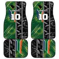 Custom Aotearoa South Africa Rugby Freedom Cup Car Mats Maori Silver Fern Art and Sporty Flag SA - Wonder Print Shop