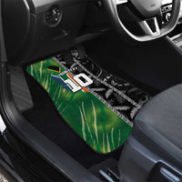 Custom Aotearoa South Africa Rugby Freedom Cup Car Mats Maori Silver Fern Art and Sporty Flag SA - Wonder Print Shop