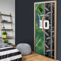 Custom Aotearoa South Africa Rugby Freedom Cup Door Cover Maori Silver Fern Art and Sporty Flag SA - Wonder Print Shop