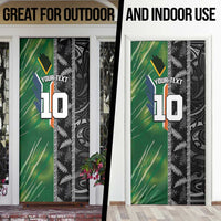 Custom Aotearoa South Africa Rugby Freedom Cup Door Cover Maori Silver Fern Art and Sporty Flag SA - Wonder Print Shop