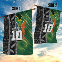 Custom Aotearoa South Africa Rugby Freedom Cup Garden Flag Maori Silver Fern Art and Sporty Flag SA - Wonder Print Shop