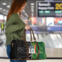 Custom Aotearoa South Africa Rugby Freedom Cup Travel Bag Maori Silver Fern Art and Sporty Flag SA - Wonder Print Shop