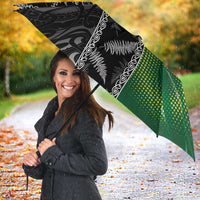 Custom Aotearoa South Africa Rugby Freedom Cup Umbrella Maori Silver Fern Art and Sporty Flag SA - Wonder Print Shop