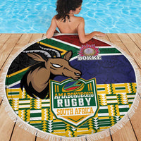 South Africa Rugby Beach Blanket Go Bokke-Amabokoboko Spirit - Wonder Print Shop
