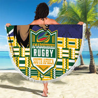South Africa Rugby Beach Blanket Go Bokke-Amabokoboko Spirit - Wonder Print Shop