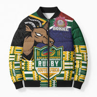 South Africa Rugby Bomber Puffer Jacket Go Bokke-Amabokoboko Spirit - Wonder Print Shop