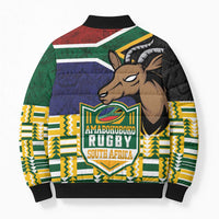 South Africa Rugby Bomber Puffer Jacket Go Bokke-Amabokoboko Spirit - Wonder Print Shop
