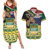 South Africa Rugby Couples Matching Summer Maxi Dress and Hawaiian Shirt Go Bokke-Amabokoboko Spirit - Wonder Print Shop