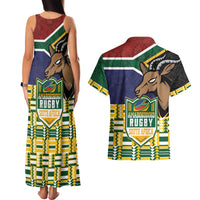 South Africa Rugby Couples Matching Tank Maxi Dress and Hawaiian Shirt Go Bokke-Amabokoboko Spirit - Wonder Print Shop