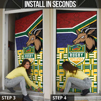 South Africa Rugby Door Cover Go Bokke-Amabokoboko Spirit - Wonder Print Shop