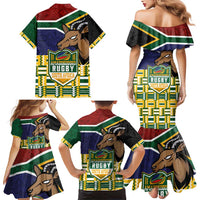 South Africa Rugby Family Matching Mermaid Dress and Hawaiian Shirt Go Bokke-Amabokoboko Spirit - Wonder Print Shop